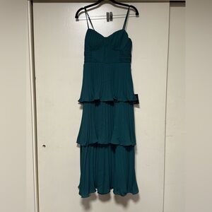 Lulu's Teal Layered Maxi Dress